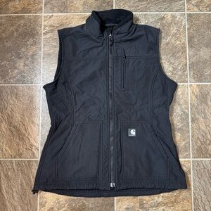 Carhartt  Softshell Fleece Lined Vest Womens Large Black Work Wear Ranch WV002